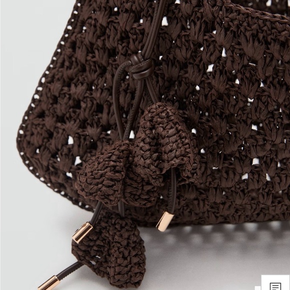 Mango Dark Brown Woven Hobo Bag - Picture 4 of 6